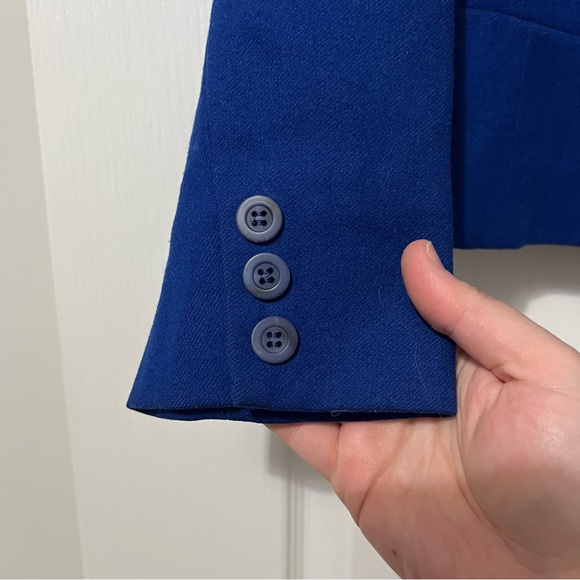 Vintage Pendleton Jewel Tone Blue 100% Wool Blazer Jacket - Picture 5 of 13